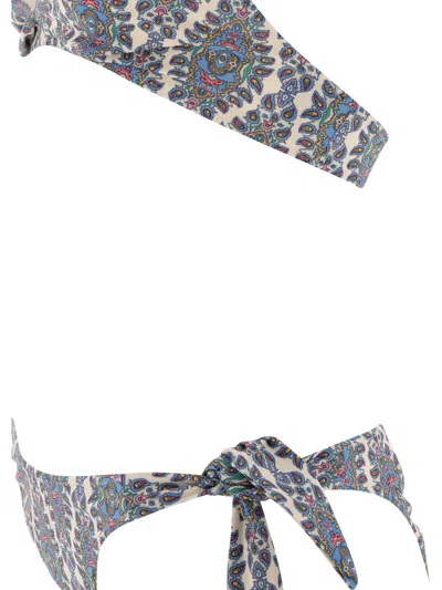 Etro Bikini With Paisley Print In Blue