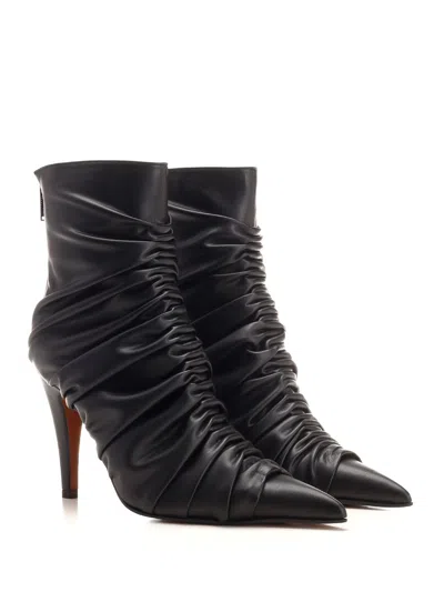 Alexander Mcqueen Birdee 105 Ruched Ankle Boots