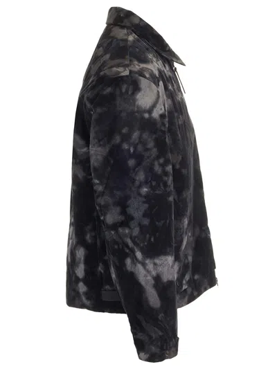 Y-3 Black And White Camouflage Jacket Duvets And Padded Items Black In Black
