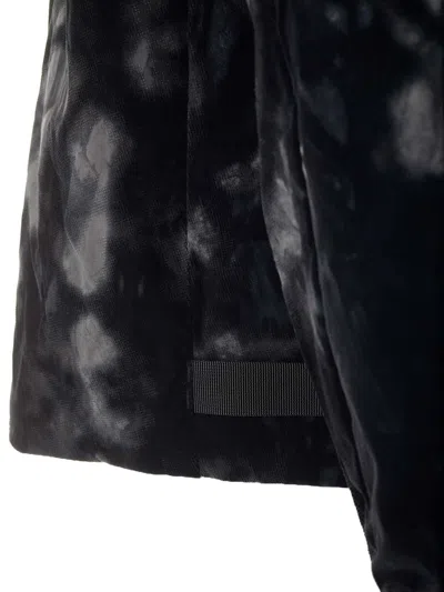 Y-3 Black And White Camouflage Jacket Duvets And Padded Items Black In Black