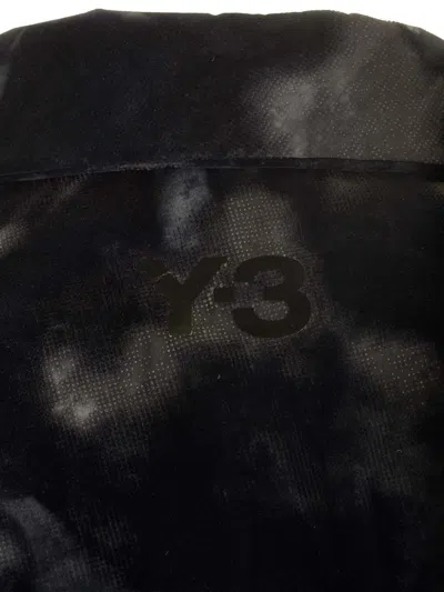 Y-3 Black And White Camouflage Jacket Duvets And Padded Items Black In Black