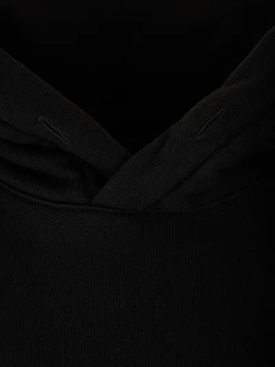 Givenchy Cropped Black Hoodie With Signature Logo In Black