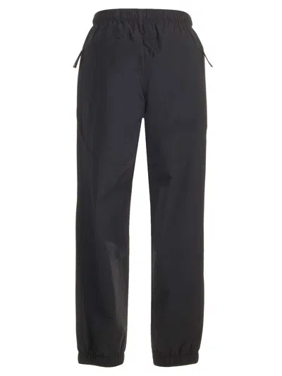 Moncler Black Joggers In Stretch Technical Nylon Trousers Black In Black
