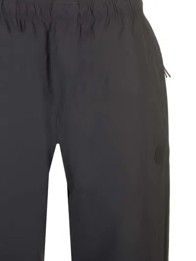 Moncler Black Joggers In Stretch Technical Nylon Trousers Black In Black