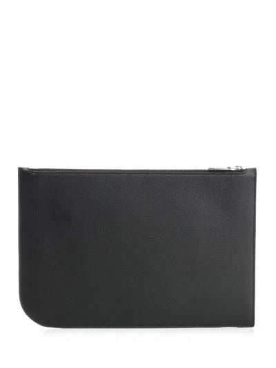 Alexander Mcqueen Black Leather Clutch Bag Small Leather Goods Black