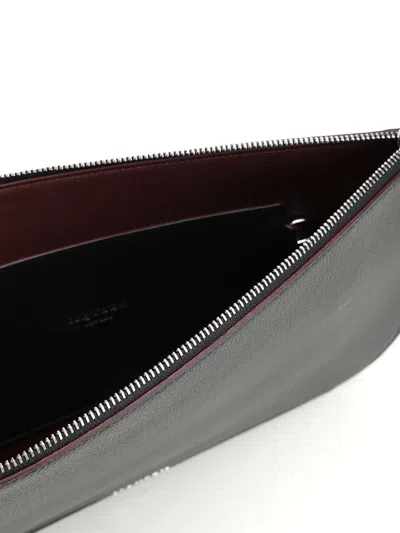 Alexander Mcqueen Black Leather Clutch Bag Small Leather Goods Black