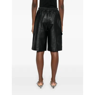 Baum Und Pferdgarten Neeto Faux Leather Shorts Black In Black