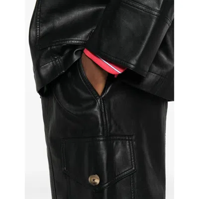 Baum Und Pferdgarten Neeto Faux Leather Shorts Black In Black