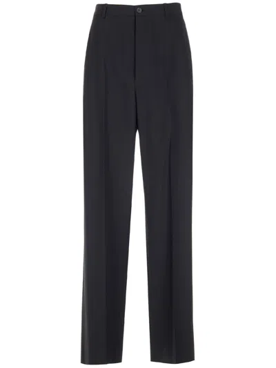 Balenciaga Oversized Tailored Trousers In Black