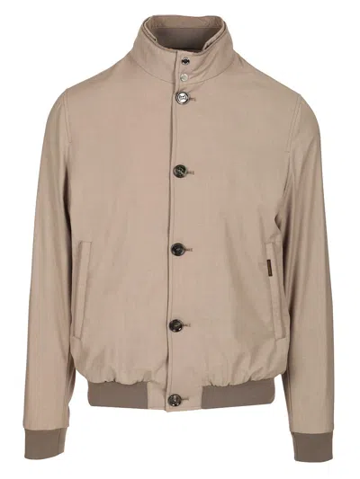 Moorer Bomber Jacket Jackets Beige In Brown