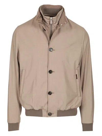 Moorer Bomber Jacket Jackets Beige In Brown