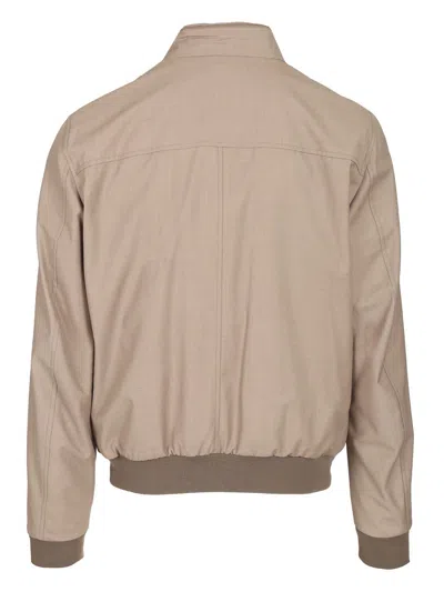 Moorer Bomber Jacket Jackets Beige In Brown