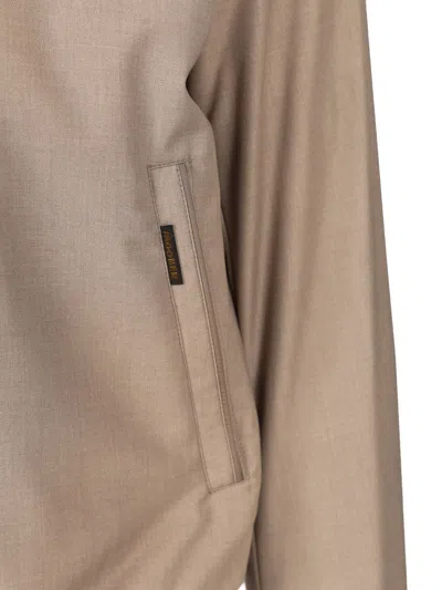 Moorer Bomber Jacket Jackets Beige In Brown