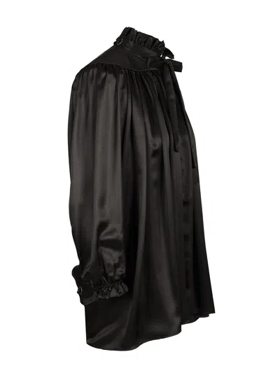 Balenciaga Lace Up Blouse Coats Black