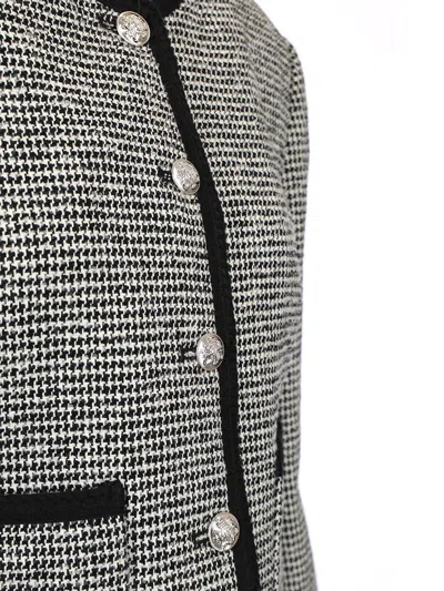 Dunst Boucle Tweed Jacket Jackets Grey In Black
