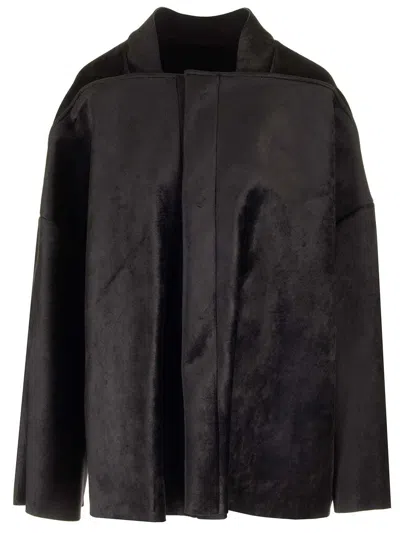 Rick Owens Boxy Fit Jacket Jackets Black In Black