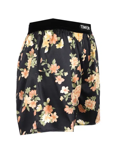 Tom Ford Boxer-style Shorts In Silk Satin Trousers Multicolor