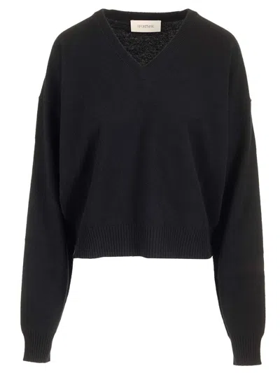 Sportmax Etruria Wool And Cashmere Sweater In Black