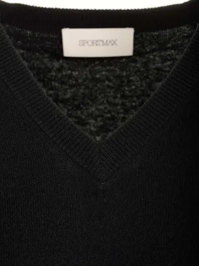 Sportmax Etruria Wool And Cashmere Sweater In Black