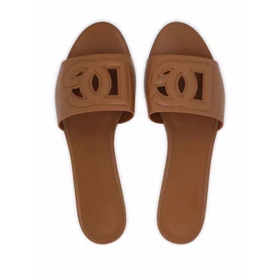Dolce & Gabbana Woman Sandals Camel Size 5.5 Calfskin