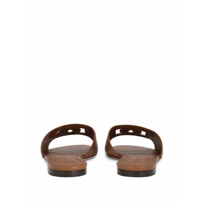 Dolce & Gabbana Woman Sandals Camel Size 5.5 Calfskin