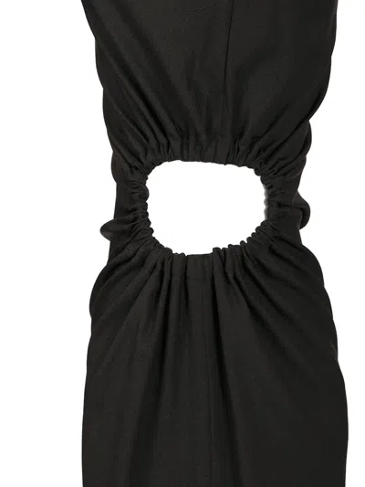 Max Mara Silva Wool-silk Dress In Black
