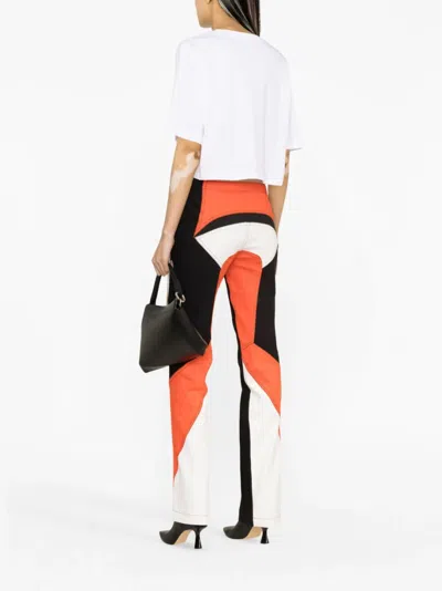 Balmain Logo Cotton Jersey Cropped T-shirt In White