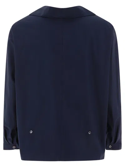 Aspesi Camicia In Cotone Con Collo Francese Shirts Blue