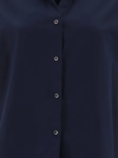 Aspesi Camicia In Cotone Con Collo Francese Shirts Blue