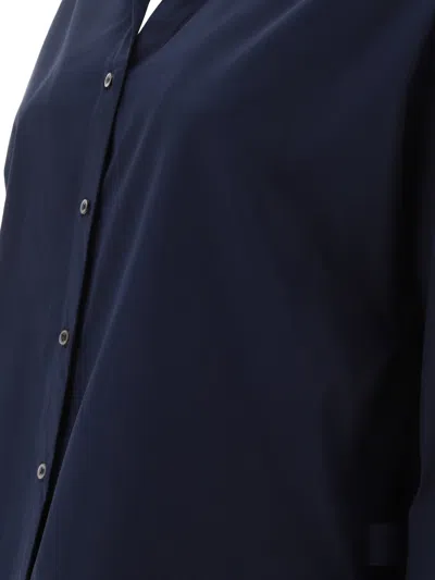 Aspesi Camicia In Cotone Con Collo Francese Shirts Blue
