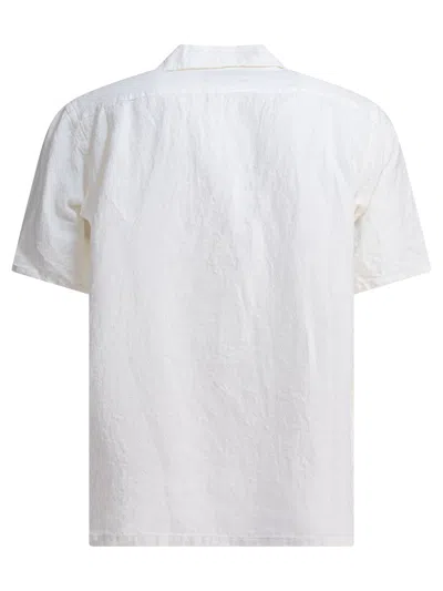 Beams Camp Collar Shirt Shirts White In White