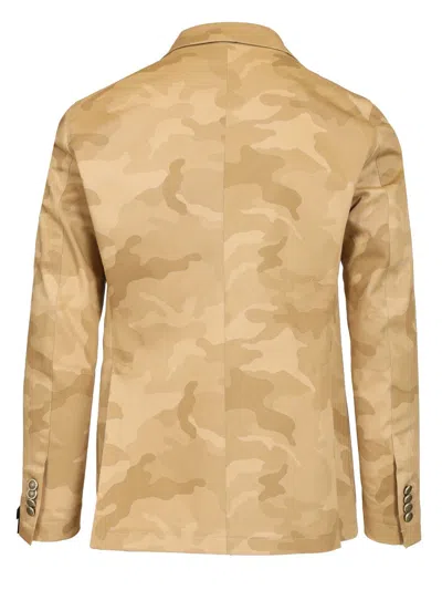 Tagliatore Montecarlo Doppio Petto Misto Lana Crepe In Neutral