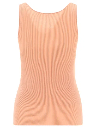 Aspesi Canotta In Cotone A Coste Tops Pink In Pink