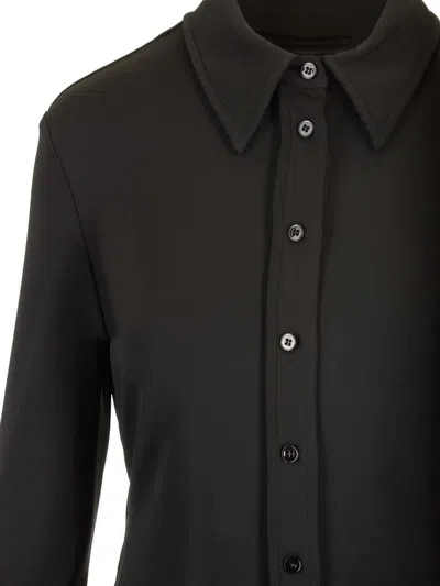 Sportmax Black Candido Shirt With Slit In Black