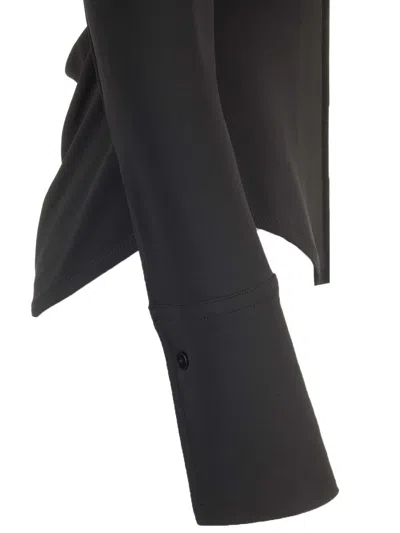 Sportmax Black Candido Shirt With Slit In Black