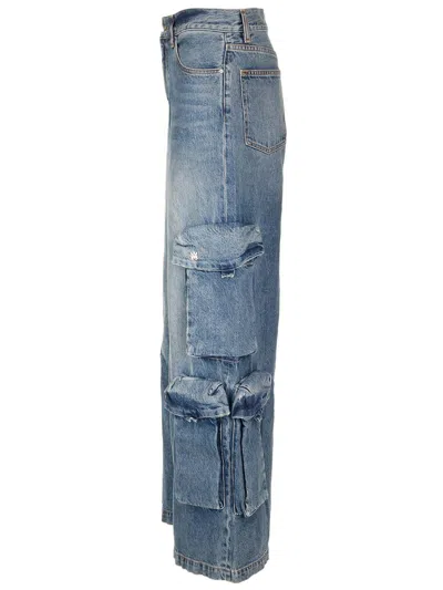 Amiri Cargo Jeans In Blue