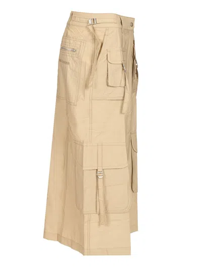 Acne Studios Multipocket Long Skirt Skirts Beige In Brown