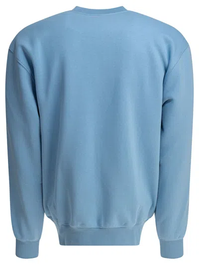 Carhartt Ribbed Crew Neck Sweaters With Long Sleeves In Blue
