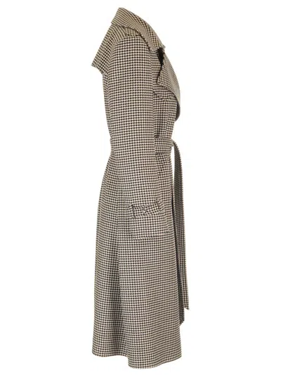 Tagliatore Coat With Houndstooth Pattern In Multi