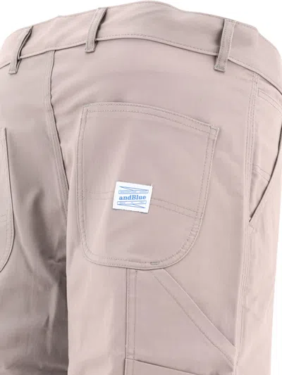 Andblue Carpenter Trousers Brown In Pink