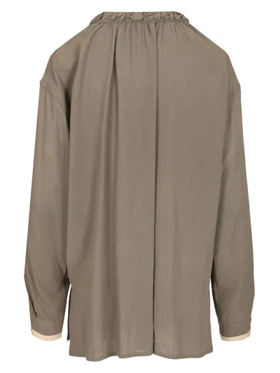 Durazzi Milano Charcoal Grey Blouse Shirts Grey