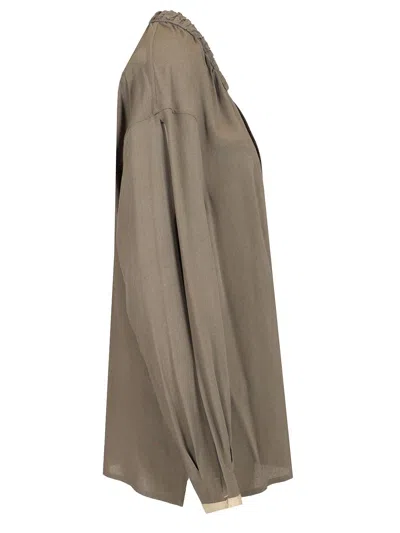 Durazzi Milano Charcoal Grey Blouse Shirts Grey