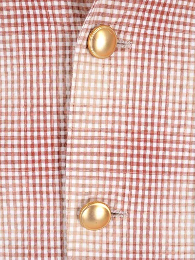 Tagliatore Check Motif Jacket Jackets Beige In Neutral