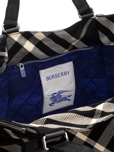 Burberry Check Handbags Black