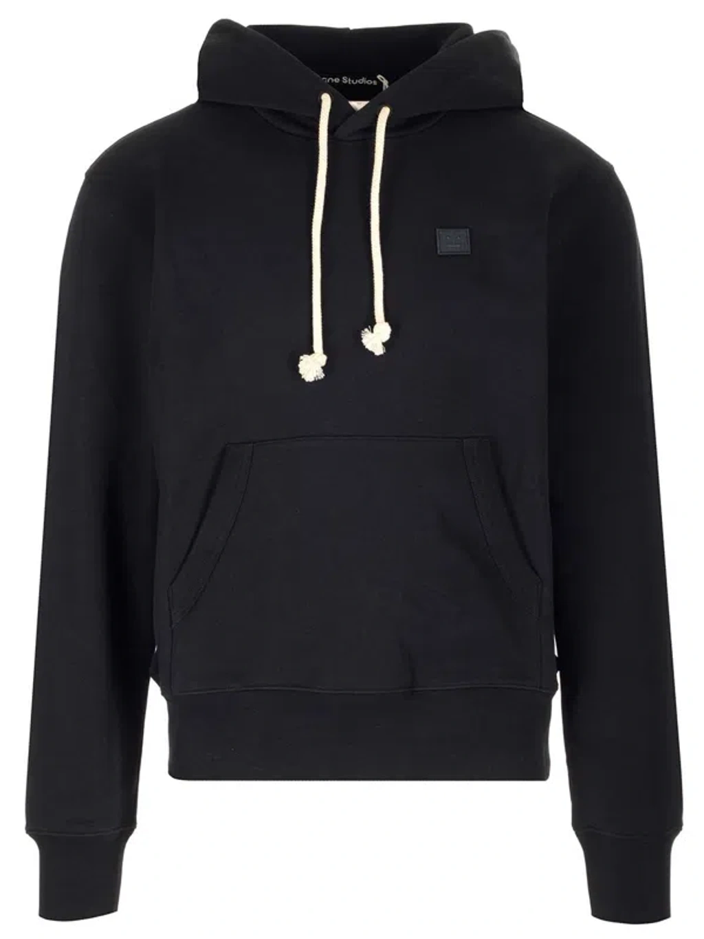 Acne Studios Mens Black Fennis Branded Cotton-jersey Hoody M