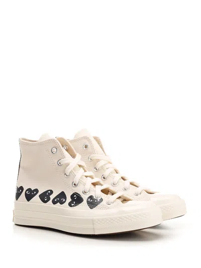 Comme Des Garçons Play Chuck Taylor Sneakers White