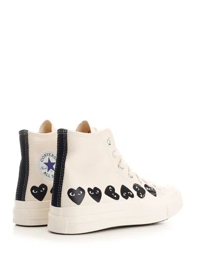 Comme Des Garçons Play Chuck Taylor Sneakers White