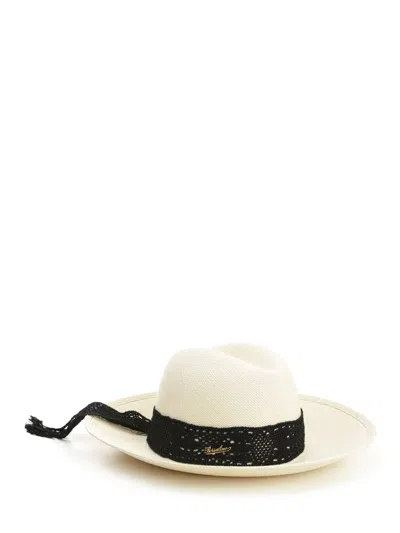 Borsalino Lace Trim Sun Hat