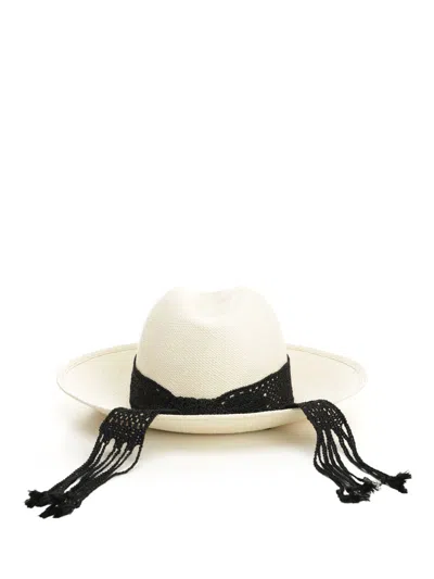 Borsalino Lace Trim Sun Hat