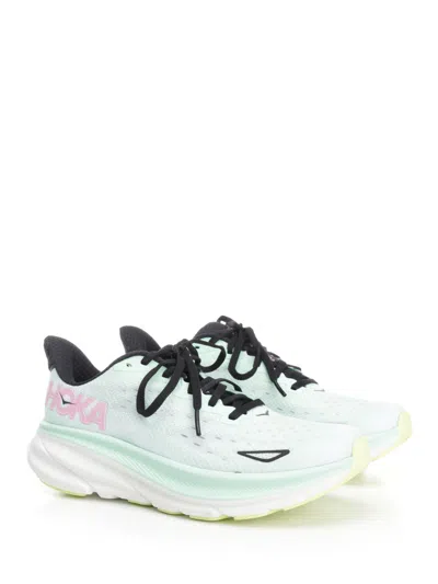 Hoka Clifton 9 Sneakers Green In Blue